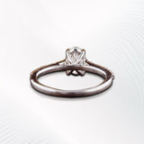 1.28ct Oval Classic Ring, Pavé